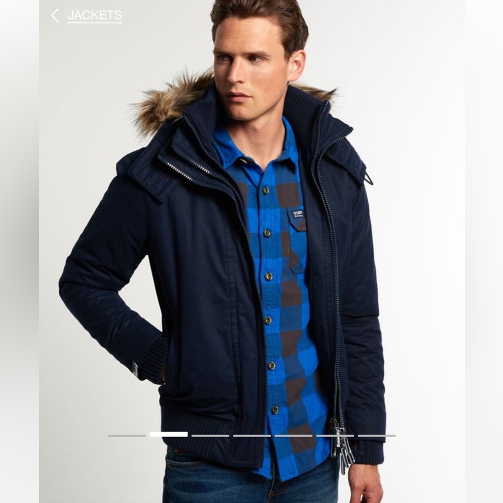 Superdry Microfibre The Windbomber Coat Jacket Parka